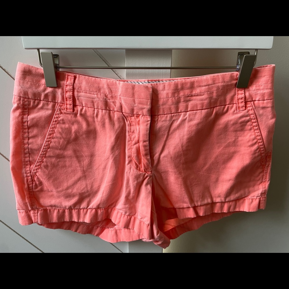 EUC Bright Coral J.Crew Broken in Chino shorts
